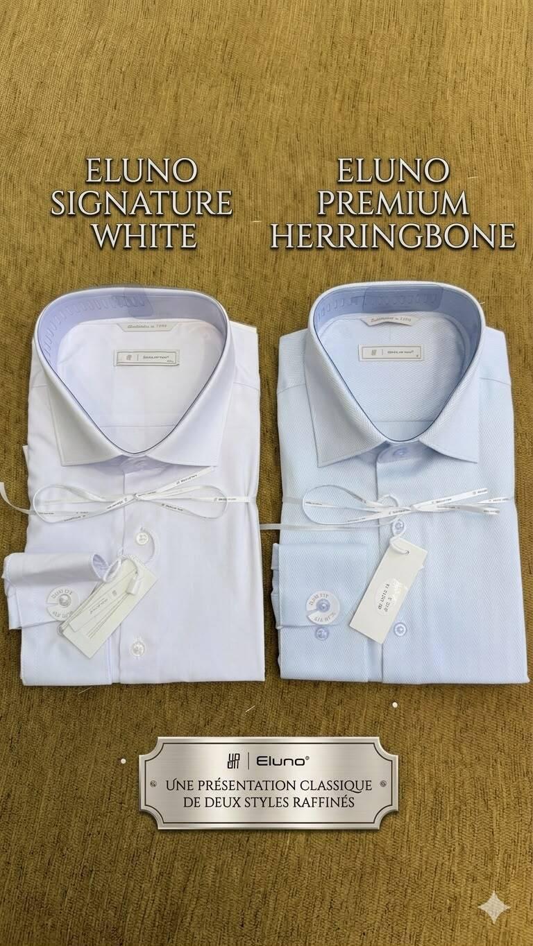 Camisa Slim Fit Azul Céu com Punho Francês Duplo
