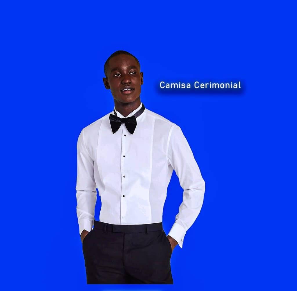 Camisa Cerimonial Gola Padre / Mao em Linho Nobre